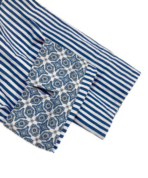 BEARDSLEY（ビアズリー）BEARDSLEY (ビアズリー) ストライププルオーバーブラウス スカイブルー サイズ:SIZE Freeの古着・服飾アイテム