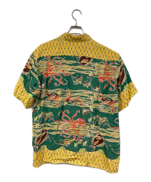Sun Surf（サンサーフ）Sun Surf (サンサーフ) OCTOPUS AND FRIENDS レーヨンシャツ/オクトパスアンドフレンズレーヨンシャツ グリーン×イエロー サイズ:SIZE Lの古着・服飾アイテム