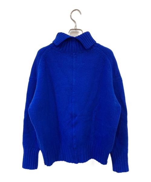 MACPHEE（マカフィー）MACPHEE (マカフィー) ラムカシミヤ タートルネックプルオーバー ブルー サイズ:SIZE Sの古着・服飾アイテム