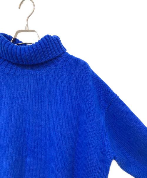 MACPHEE（マカフィー）MACPHEE (マカフィー) ラムカシミヤ タートルネックプルオーバー ブルー サイズ:SIZE Sの古着・服飾アイテム