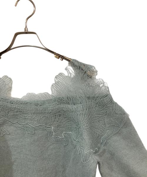 Snidel（スナイデル）Snidel (スナイデル) レーストリミングニットプルオーバー グリーン サイズ:SIZE Freeの古着・服飾アイテム