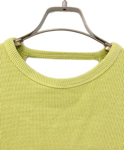 Ameri（アメリ）Ameri (アメリ) MEDI BACK OPEN CUT THERMAL TOP/メディ バック オープン カット サーマル トップ 黄緑 サイズ:SIZE Freeの古着・服飾アイテム