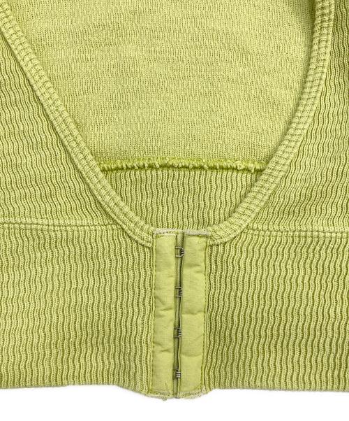 Ameri（アメリ）Ameri (アメリ) MEDI BACK OPEN CUT THERMAL TOP/メディ バック オープン カット サーマル トップ 黄緑 サイズ:SIZE Freeの古着・服飾アイテム