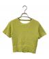 Ameri（アメリ）の古着「MEDI BACK OPEN CUT THERMAL TOP/メディ バック オープン カット サーマル トップ」｜黄緑