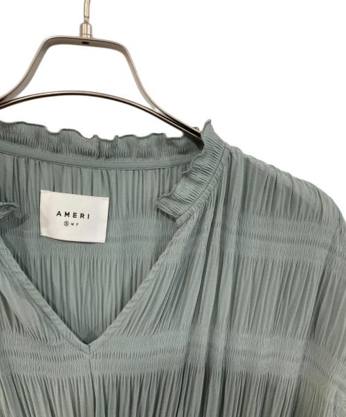 Ameri（アメリ）Ameri (アメリ) シャーリングプリーツドレス スカイブルー サイズ:SIZE Sの古着・服飾アイテム