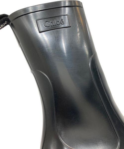 Chloe（クロエ）Chloe (クロエ) ラバー サイドジップロングブーツ ブラック サイズ:35の古着・服飾アイテム