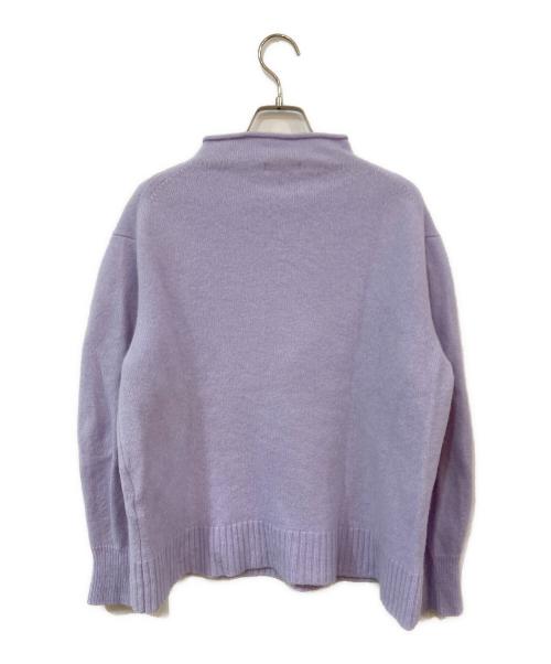 23区（ニジュウサンク）23区 (ニジュウサンク) ウールカシミヤブレンド バルキーモックネックニット パープル サイズ:SIZE 38の古着・服飾アイテム
