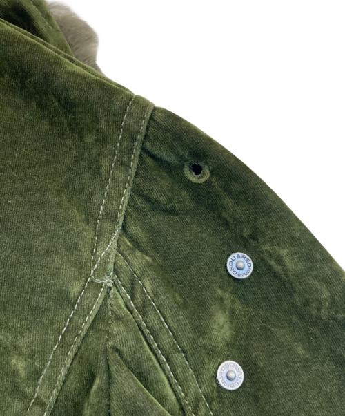 DSQUARED2（ディースクエアード）DSQUARED2 (ディースクエアード) ファー付きベロアジャケット カーキ サイズ:-の古着・服飾アイテム