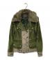 DSQUARED2（ディースクエアード）の古着「ファー付きベロアジャケット」｜カーキ