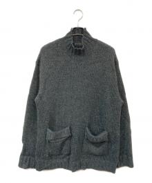 s'yte（サイト）の古着「BULKY WOOL BIG POCKET HIGH NECK KNIT」｜グレー