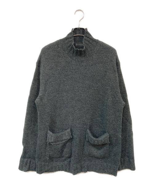 s'yte（サイト）s'yte (サイト) BULKY WOOL BIG POCKET HIGH NECK KNIT グレー サイズ:3の古着・服飾アイテム