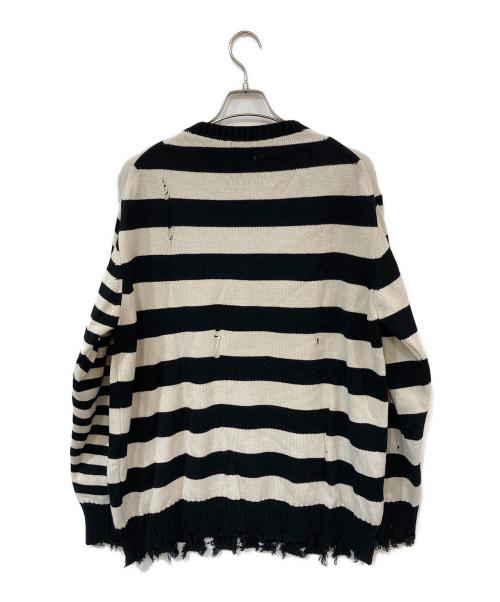 s'yte（サイト）s'yte (サイト) STRIPED PULLOVER KNIT ブラック×アイボリー サイズ:3の古着・服飾アイテム