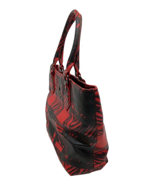 Vivienne Westwood（ヴィヴィアンウエストウッド）Vivienne Westwood (ヴィヴィアンウエストウッド) アングロマニア トートバッグ レッド×ブラックの古着・服飾アイテム