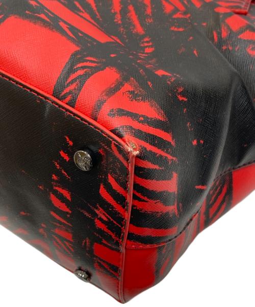 Vivienne Westwood（ヴィヴィアンウエストウッド）Vivienne Westwood (ヴィヴィアンウエストウッド) アングロマニア トートバッグ レッド×ブラックの古着・服飾アイテム