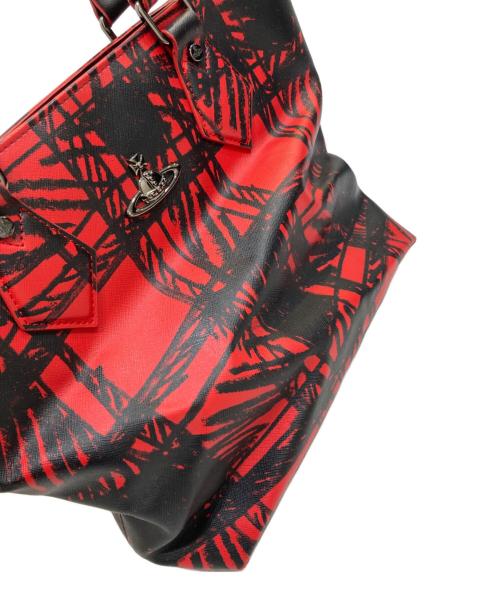 Vivienne Westwood（ヴィヴィアンウエストウッド）Vivienne Westwood (ヴィヴィアンウエストウッド) アングロマニア トートバッグ レッド×ブラックの古着・服飾アイテム
