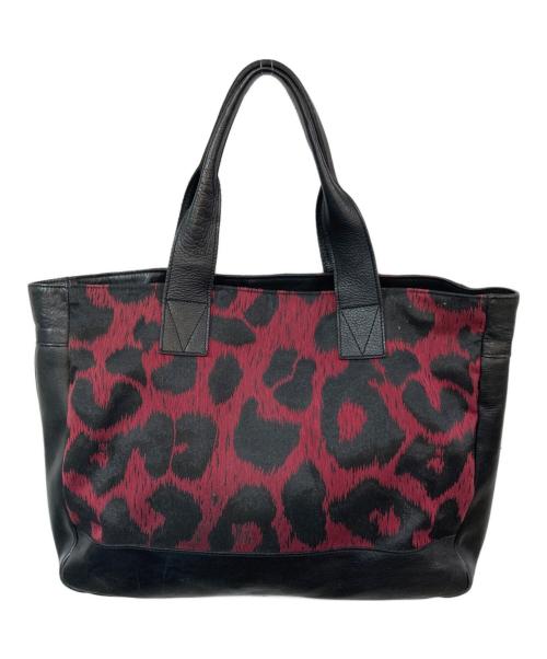 Vivienne Westwood（ヴィヴィアンウエストウッド）Vivienne Westwood (ヴィヴィアンウエストウッド) レザートートバッグ レッド×ブラックの古着・服飾アイテム