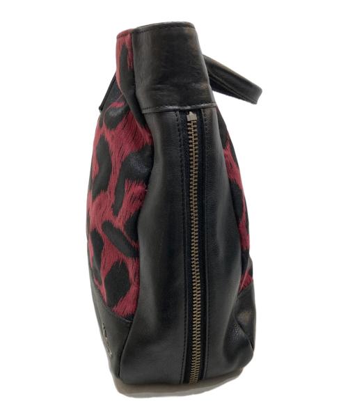 Vivienne Westwood（ヴィヴィアンウエストウッド）Vivienne Westwood (ヴィヴィアンウエストウッド) レザートートバッグ レッド×ブラックの古着・服飾アイテム