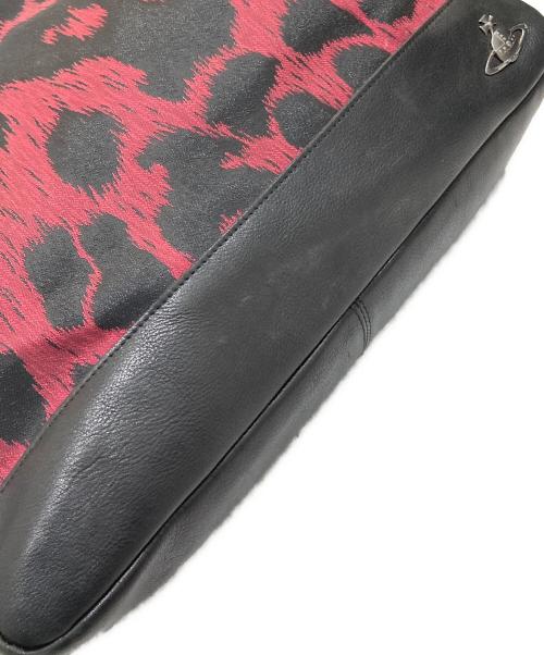 Vivienne Westwood（ヴィヴィアンウエストウッド）Vivienne Westwood (ヴィヴィアンウエストウッド) レザートートバッグ レッド×ブラックの古着・服飾アイテム