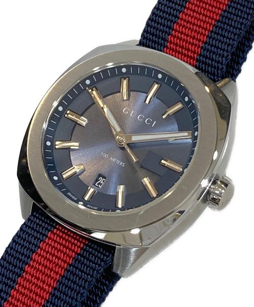 GUCCI（グッチ）GUCCI (グッチ) リストウォッチ ネイビーの古着・服飾アイテム