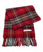 JOHNSTONS OF ELGINジョンストンズオブエルガン）の古着「マフラー」｜レッド