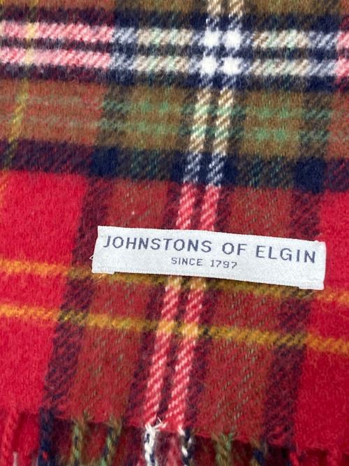 JOHNSTONS OF ELGIN（ジョンストンズオブエルガン）JOHNSTONS OF ELGIN (ジョンストンズオブエルガン) マフラー レッドの古着・服飾アイテム