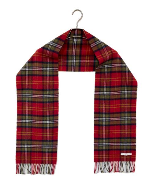 JOHNSTONS OF ELGIN（ジョンストンズオブエルガン）JOHNSTONS OF ELGIN (ジョンストンズオブエルガン) マフラー レッドの古着・服飾アイテム