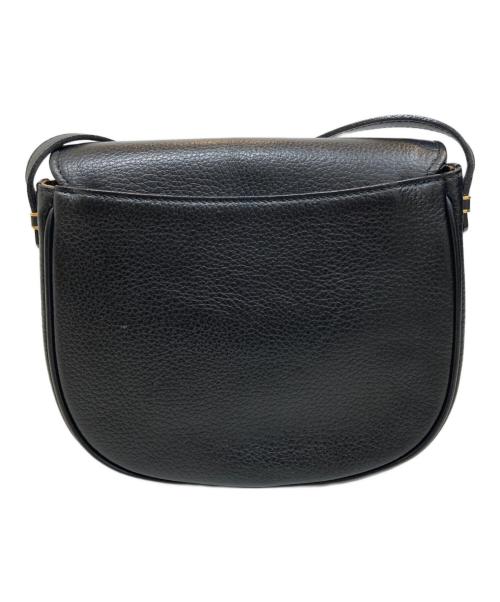 BURBERRY（バーバリー）BURBERRY (バーバリー) レザーショルダーバッグ ブラックの古着・服飾アイテム