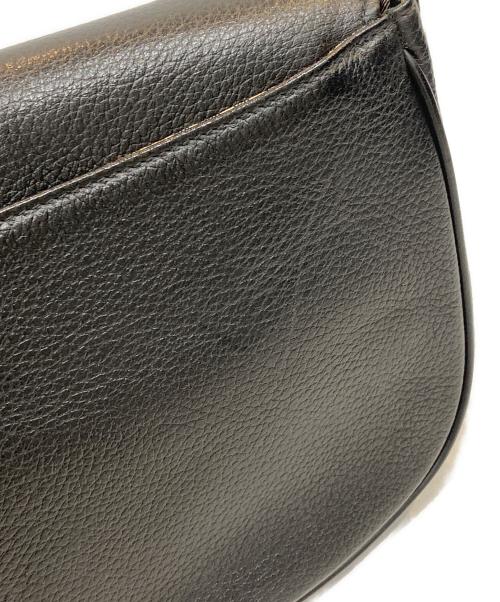 BURBERRY（バーバリー）BURBERRY (バーバリー) レザーショルダーバッグ ブラックの古着・服飾アイテム