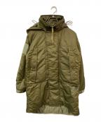 uniform experimentユニフォームエクスペリメント）の古着「PADED MILITARY LONG PARKA/パデッドミリタリーロングパーカー」｜カーキ