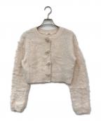 Snidelスナイデル）の古着「ビジューリボンカーディガン」｜アイボリー