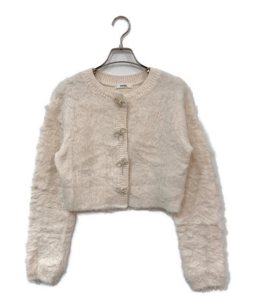 Snidel（スナイデル）Snidel (スナイデル) ビジューリボンカーディガン アイボリー サイズ:Fの古着・服飾アイテム
