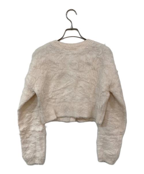 Snidel（スナイデル）Snidel (スナイデル) ビジューリボンカーディガン アイボリー サイズ:Fの古着・服飾アイテム