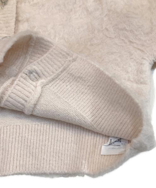 Snidel（スナイデル）Snidel (スナイデル) ビジューリボンカーディガン アイボリー サイズ:Fの古着・服飾アイテム