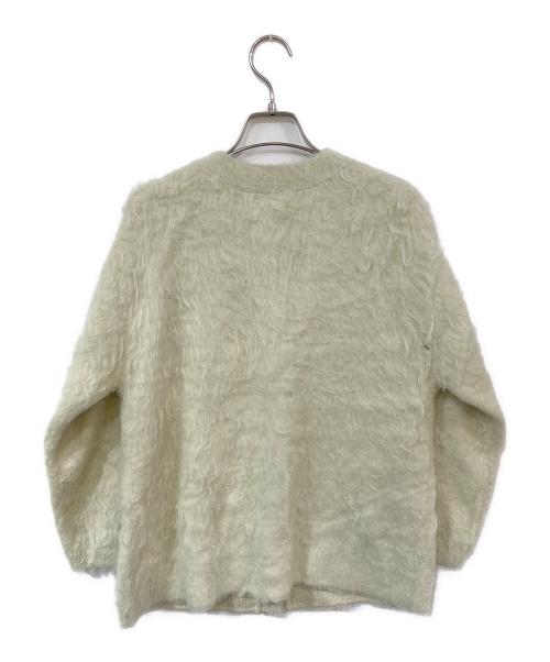 Snidel（スナイデル）Snidel (スナイデル) ビジューリボンミドルカーディガン ベージュ サイズ:Fの古着・服飾アイテム