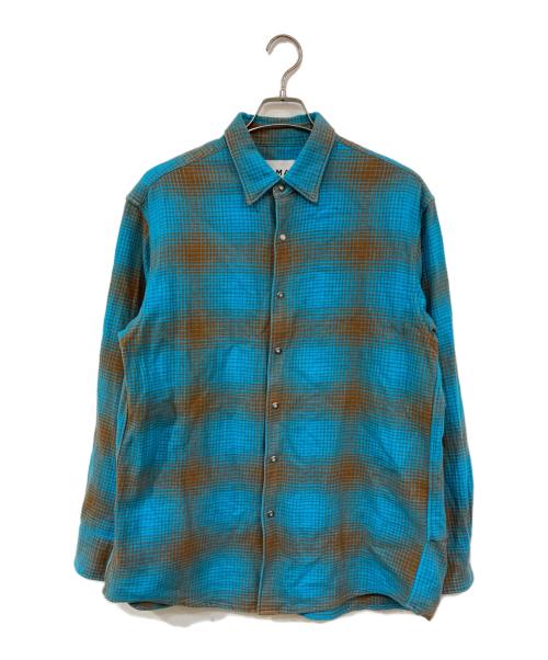 NOMA t.d.（ノーマティーディー）NOMA t.d. (ノーマティーディー) N Ombre Plaid Shirt/Nオンブレプレイドシャツ ブルー サイズ:SIZE 2の古着・服飾アイテム