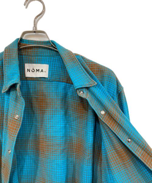 NOMA t.d.（ノーマティーディー）NOMA t.d. (ノーマティーディー) N Ombre Plaid Shirt/Nオンブレプレイドシャツ ブルー サイズ:SIZE 2の古着・服飾アイテム