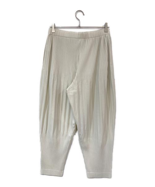 HOMME PLISSE ISSEY MIYAKE（オム プリッセ イッセイ ミヤケ）HOMME PLISSE ISSEY MIYAKE (オム プリッセ イッセイ ミヤケ) プリーツテーパードパンツ アイボリー サイズ:SIZE 2の古着・服飾アイテム