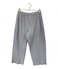 HOMME PLISSE ISSEY MIYAKE（オム プリッセ イッセイ ミヤケ）の古着「プリーツテーパードパンツ」｜ブルー