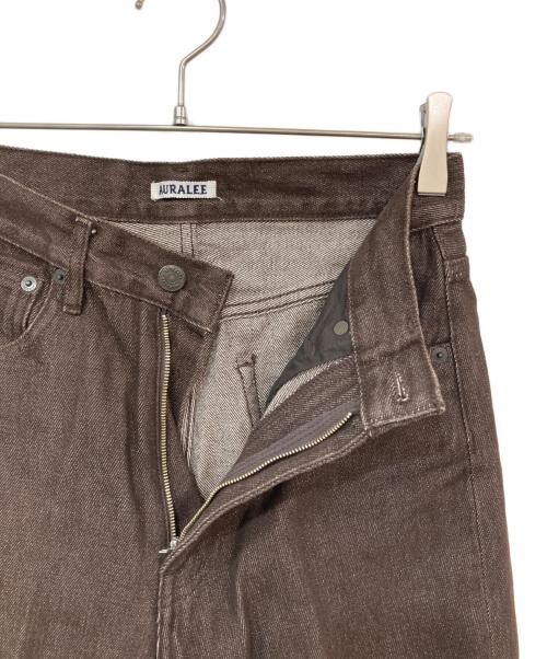 AURALEE（オーラリー）AURALEE (オーラリー) HARD TWIST DENIM 5P PANTS ブラウン サイズ:26の古着・服飾アイテム