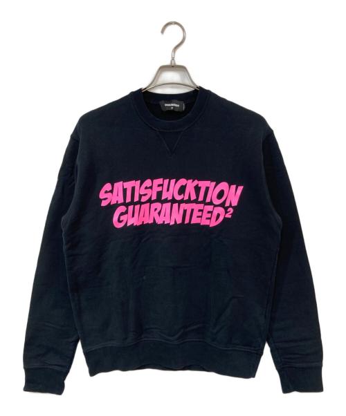 DSQUARED2（ディースクエアード）DSQUARED2 (ディースクエアード) SATISFUCK COOL スウェット ブラック サイズ:Sの古着・服飾アイテム