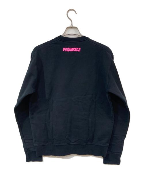 DSQUARED2（ディースクエアード）DSQUARED2 (ディースクエアード) SATISFUCK COOL スウェット ブラック サイズ:Sの古着・服飾アイテム