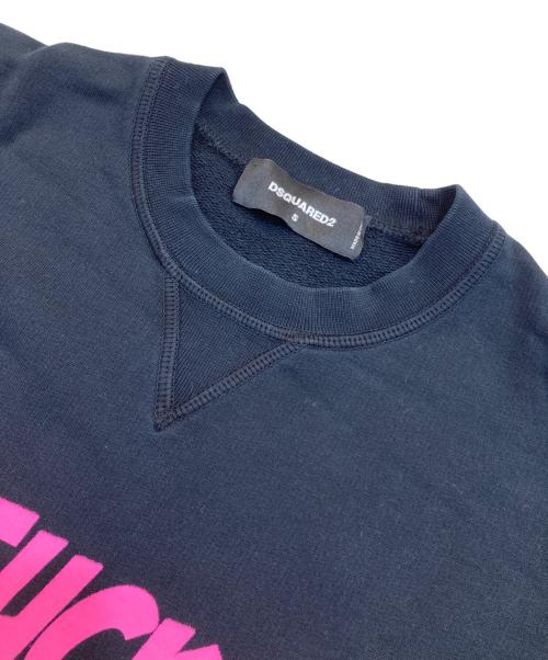 DSQUARED2（ディースクエアード）DSQUARED2 (ディースクエアード) SATISFUCK COOL スウェット ブラック サイズ:Sの古着・服飾アイテム