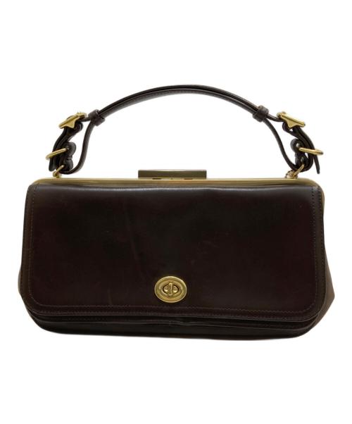 COACH（コーチ）COACH (コーチ) ターンロックレザーハンドバッグ ブラウンの古着・服飾アイテム