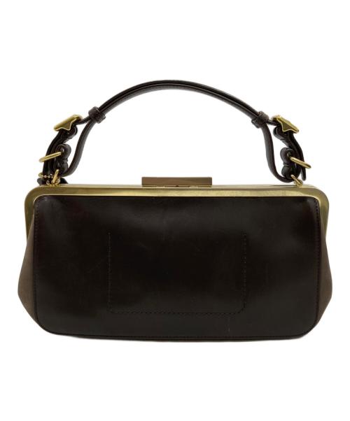 COACH（コーチ）COACH (コーチ) ターンロックレザーハンドバッグ ブラウンの古着・服飾アイテム