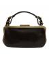 COACH (コーチ) ターンロックレザーハンドバッグ ブラウン：11000円