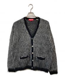 SUPREME（シュプリーム）の古着「2-Tone Mohair Cardigan/２トーンモヘアカーディガン」｜ブラック
