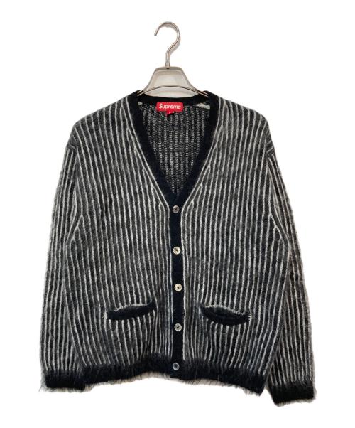SUPREME（シュプリーム）SUPREME (シュプリーム) 2-Tone Mohair Cardigan/２トーンモヘアカーディガン ブラック サイズ:SIZE Mの古着・服飾アイテム