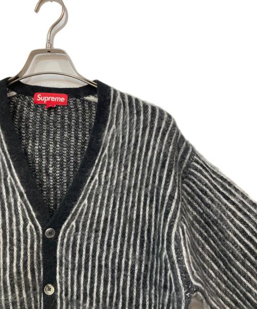 SUPREME（シュプリーム）SUPREME (シュプリーム) 2-Tone Mohair Cardigan/２トーンモヘアカーディガン ブラック サイズ:SIZE Mの古着・服飾アイテム