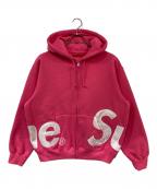 SUPREMEシュプリーム）の古着「Big Logo Zip Up Hooded Sweatshirt Magenta」｜ピンク