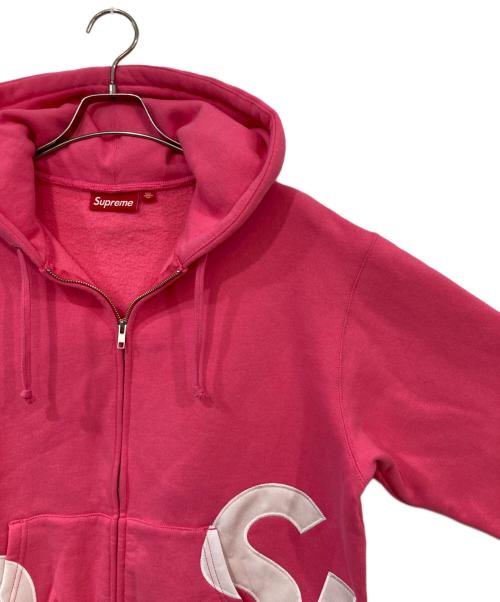 SUPREME（シュプリーム）Supreme (シュプリーム) Big Logo Zip Up Hooded Sweatshirt Magenta ピンク サイズ:Sの古着・服飾アイテム